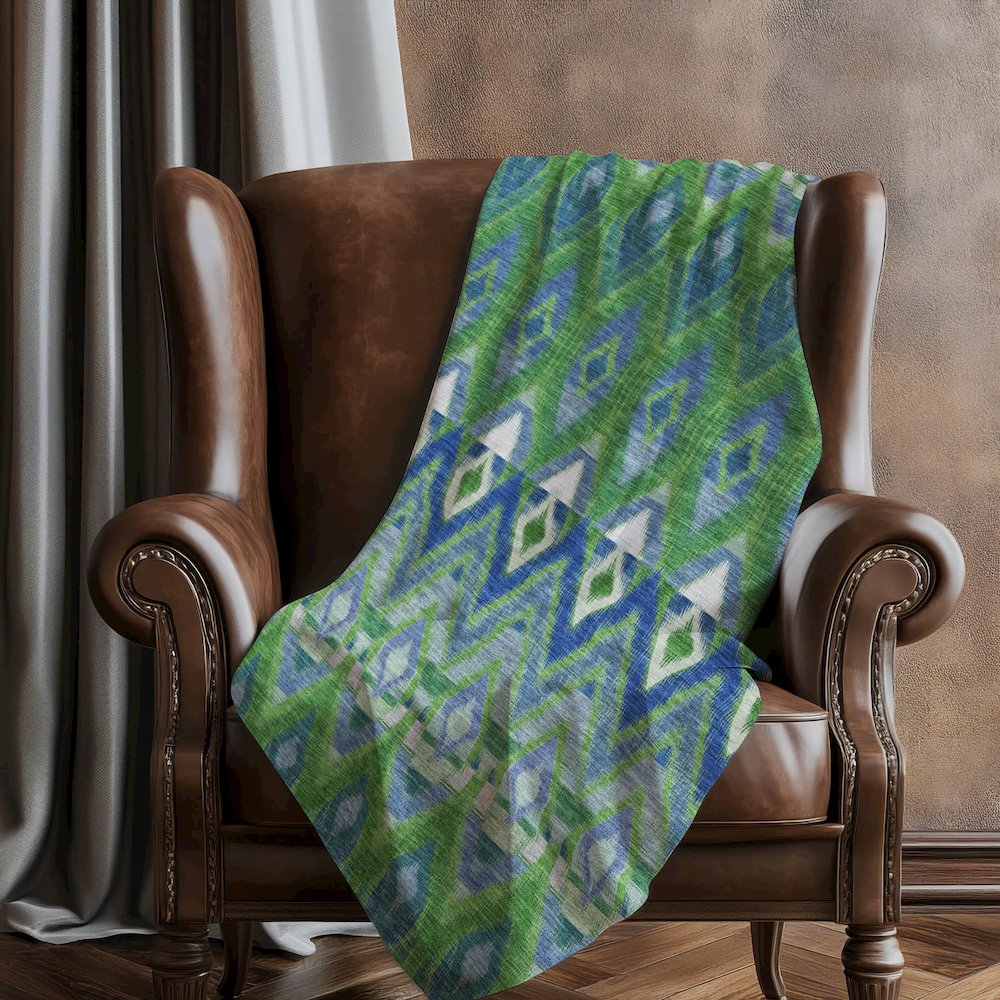 Premium Machine Washable ASB617 Green 50" x 70" Sherpa Throw Blanket. Picture 5