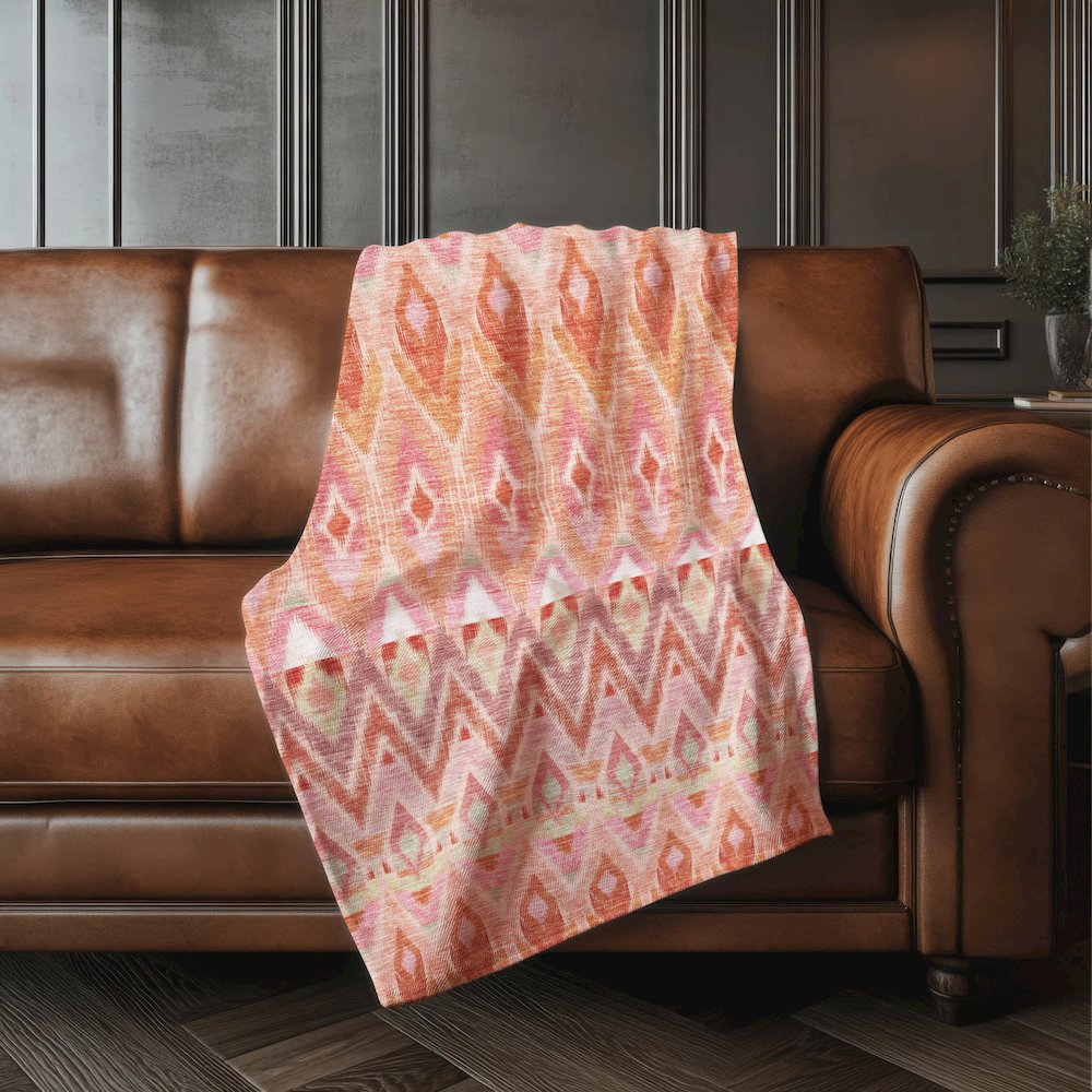 Premium Machine Washable ASB617 Pink 50" x 70" Sherpa Throw Blanket. Picture 4