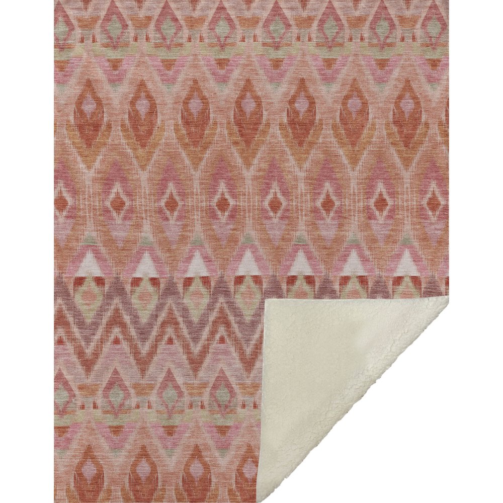 Premium Machine Washable ASB617 Pink 50" x 70" Sherpa Throw Blanket. Picture 1