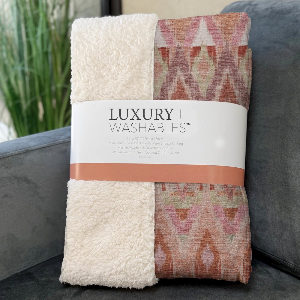 Premium Machine Washable ASB617 Pink 50" x 70" Sherpa Throw Blanket. Picture 3