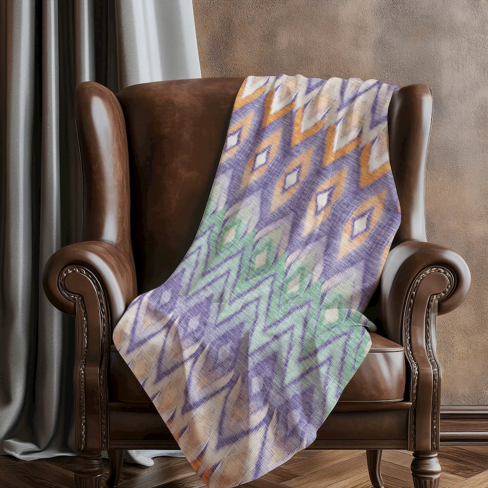 Premium Machine Washable ASB617 Purple 50" x 70" Sherpa Throw Blanket. Picture 5