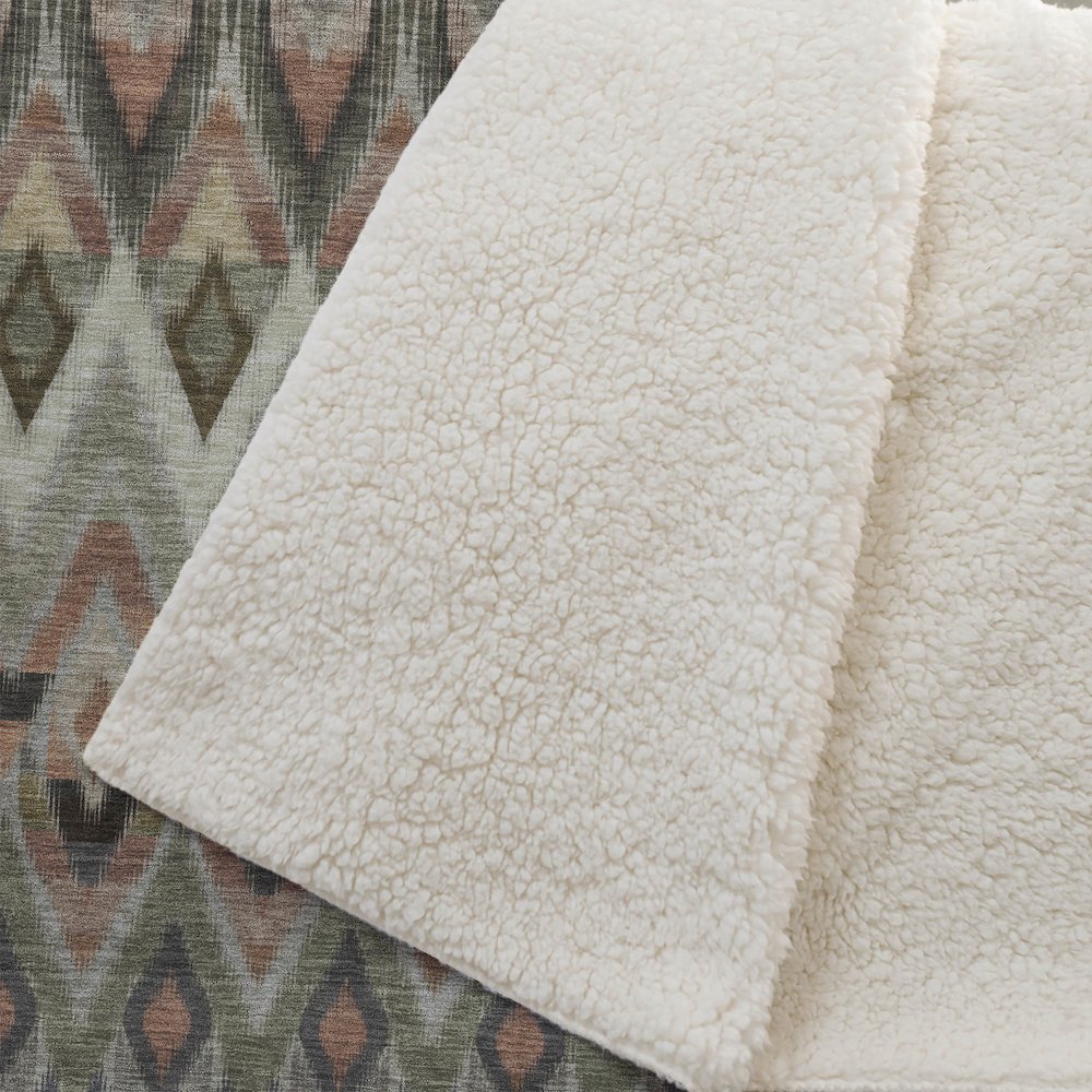 Premium Machine Washable ASB617 Taupe 50" x 70" Sherpa Throw Blanket. Picture 2