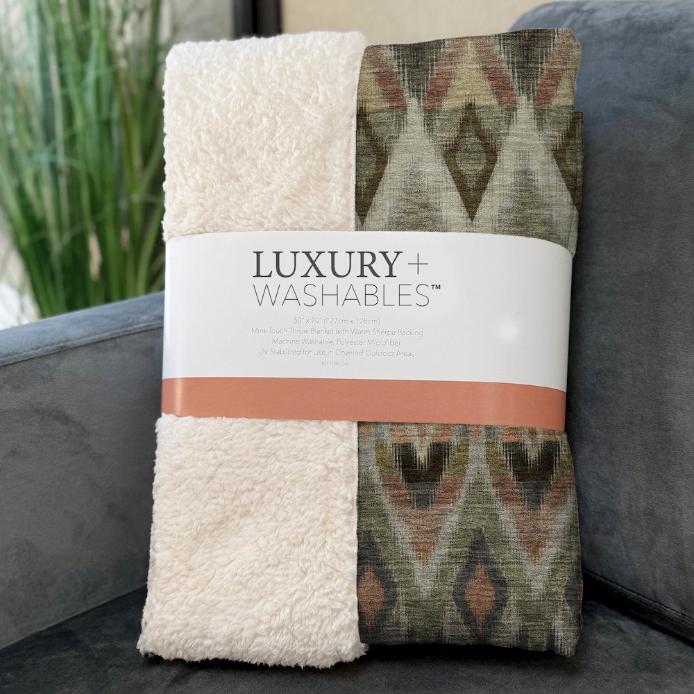 Premium Machine Washable ASB617 Taupe 50" x 70" Sherpa Throw Blanket. Picture 3