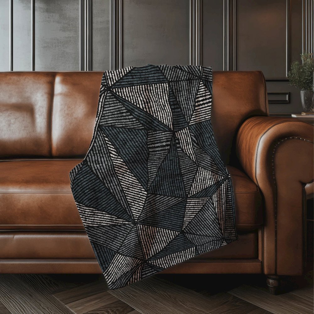Premium Machine Washable ASB618 Black 50" x 70" Sherpa Throw Blanket. Picture 4