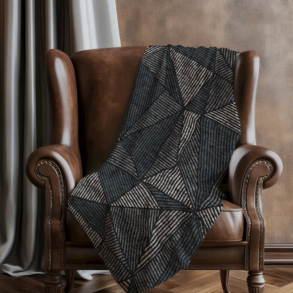Premium Machine Washable ASB618 Black 50" x 70" Sherpa Throw Blanket. Picture 5