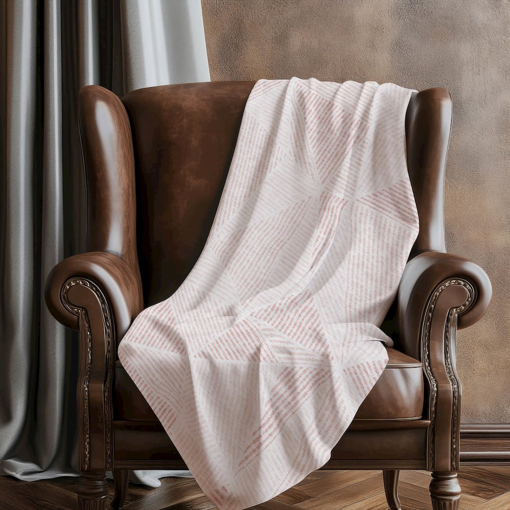 Premium Machine Washable ASB618 Blush 50" x 70" Sherpa Throw Blanket. Picture 5