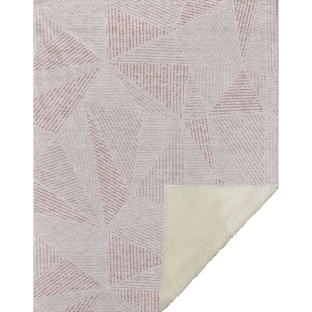 Premium Machine Washable ASB618 Blush 50" x 70" Sherpa Throw Blanket. Picture 1