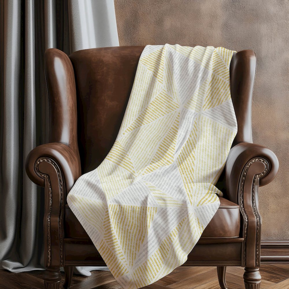 Premium Machine Washable ASB618 Gold 50" x 70" Sherpa Throw Blanket. Picture 5