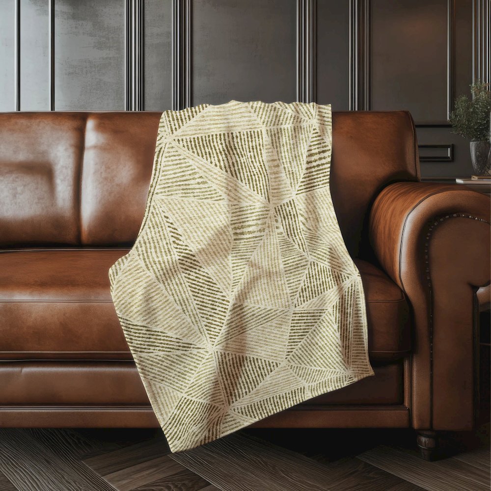 Premium Machine Washable ASB618 Khaki 50" x 70" Sherpa Throw Blanket. Picture 4