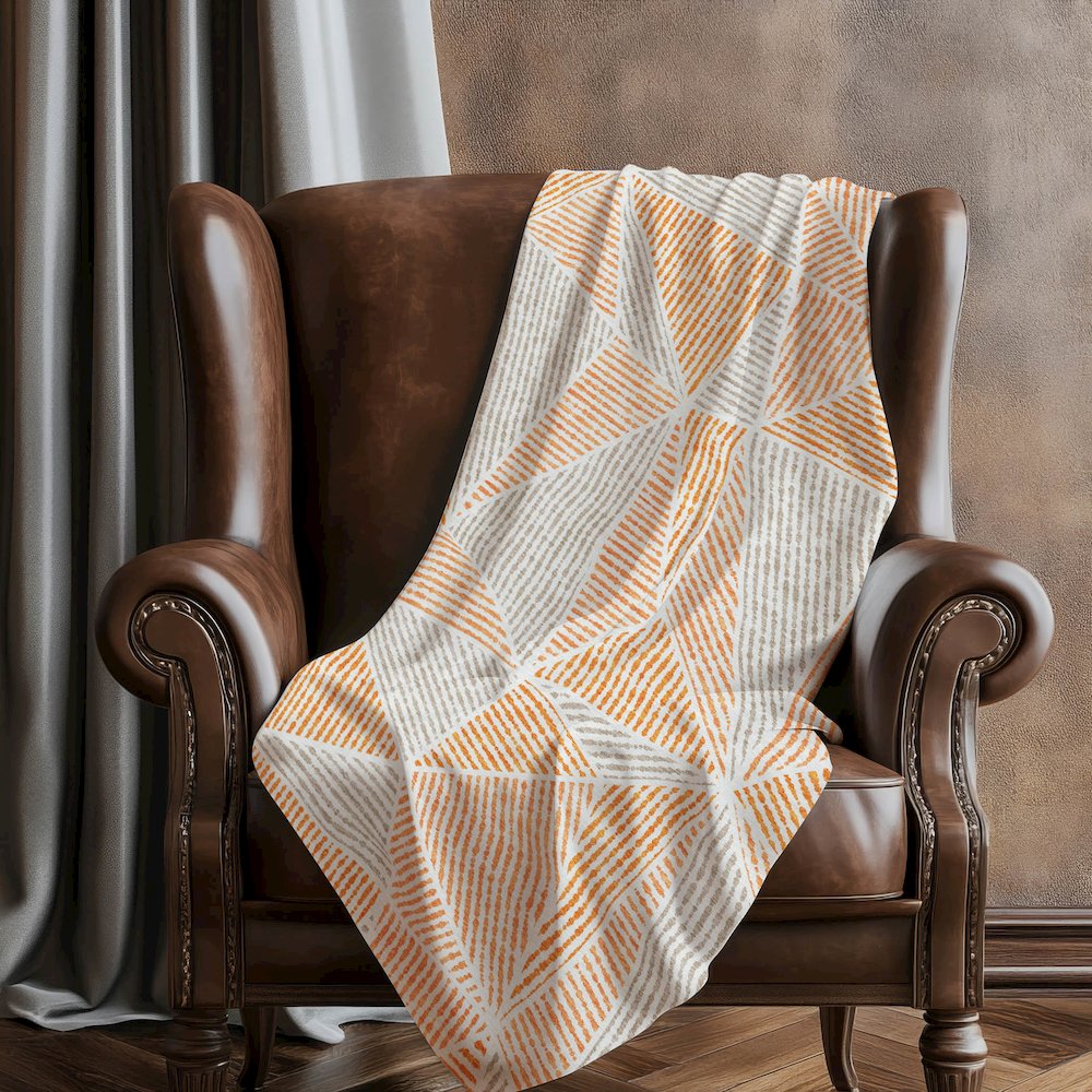 Premium Machine Washable ASB618 Orange 50" x 70" Sherpa Throw Blanket. Picture 5
