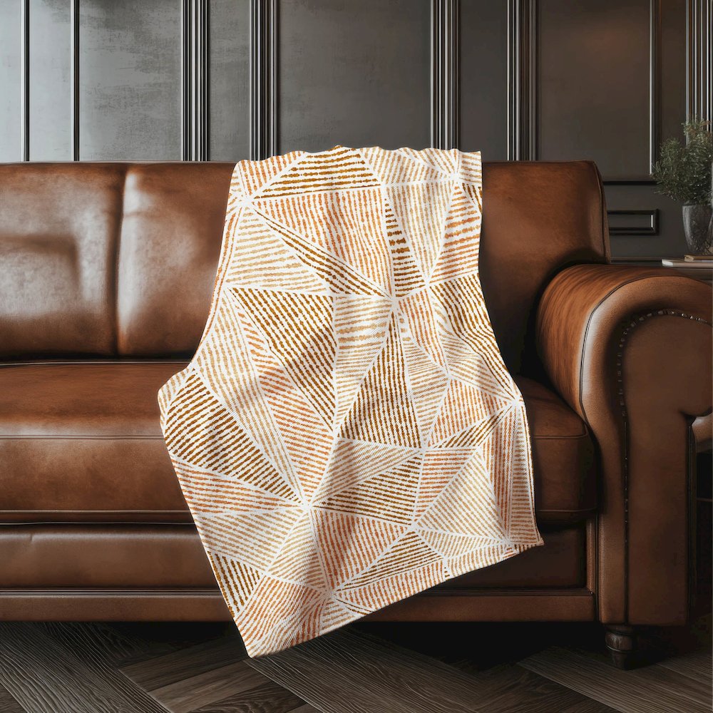 Premium Machine Washable ASB618 Terracotta 50" x 70" Sherpa Throw Blanket. Picture 4