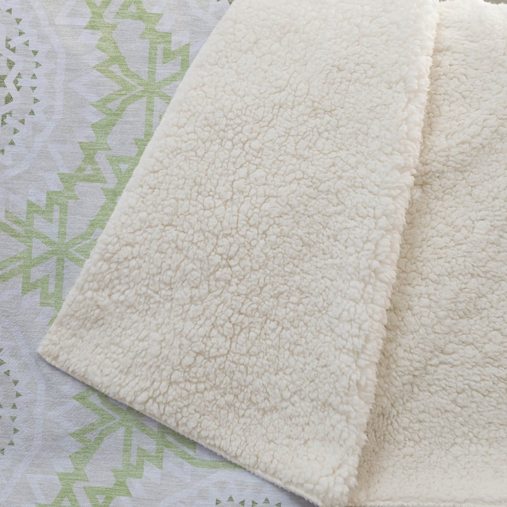 Premium Machine Washable ASB619 Aloe 50" x 70" Sherpa Throw Blanket. Picture 2