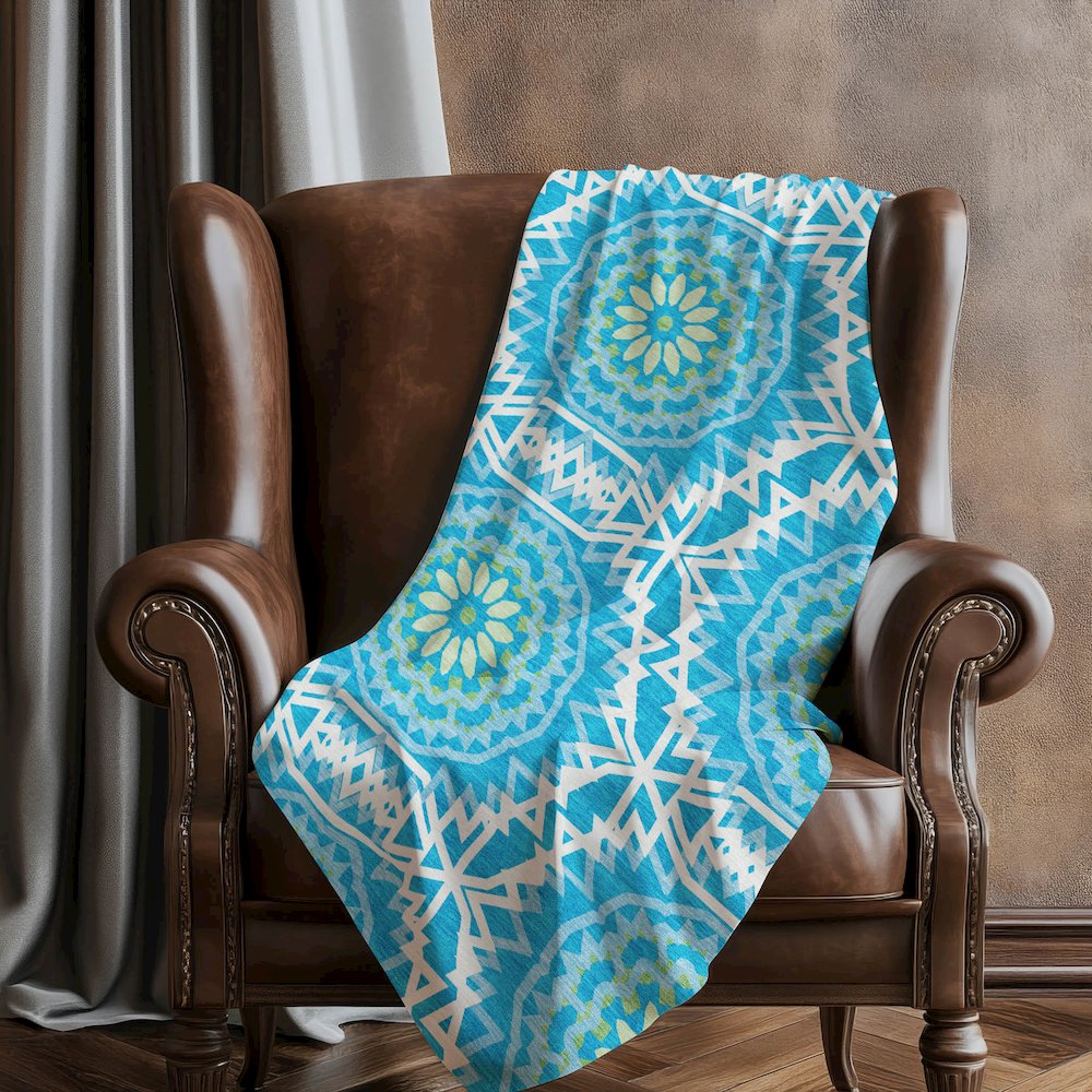 Premium Machine Washable ASB619 Blue 50" x 70" Sherpa Throw Blanket. Picture 5