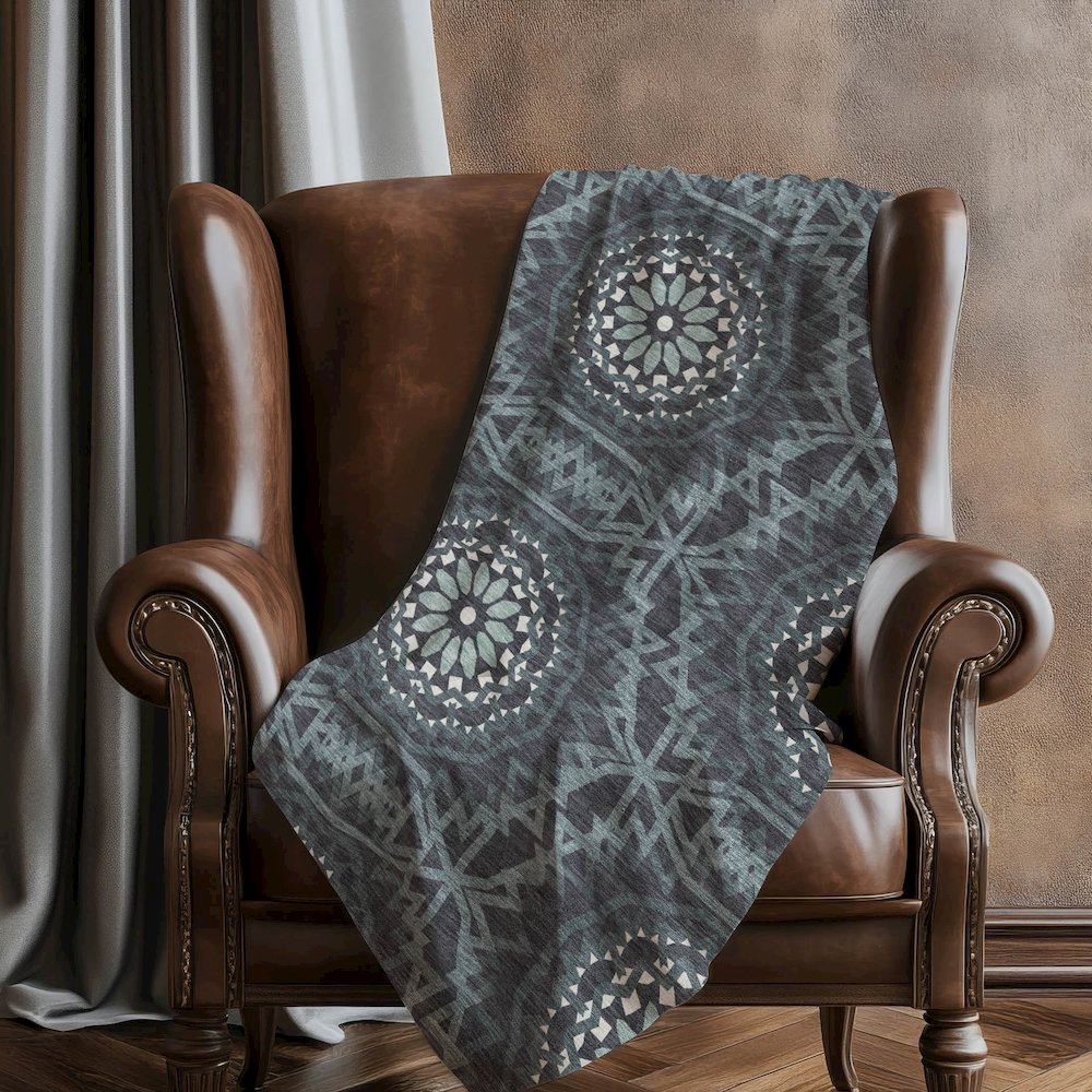 Premium Machine Washable ASB619 Charcoal 50" x 70" Sherpa Throw Blanket. Picture 5