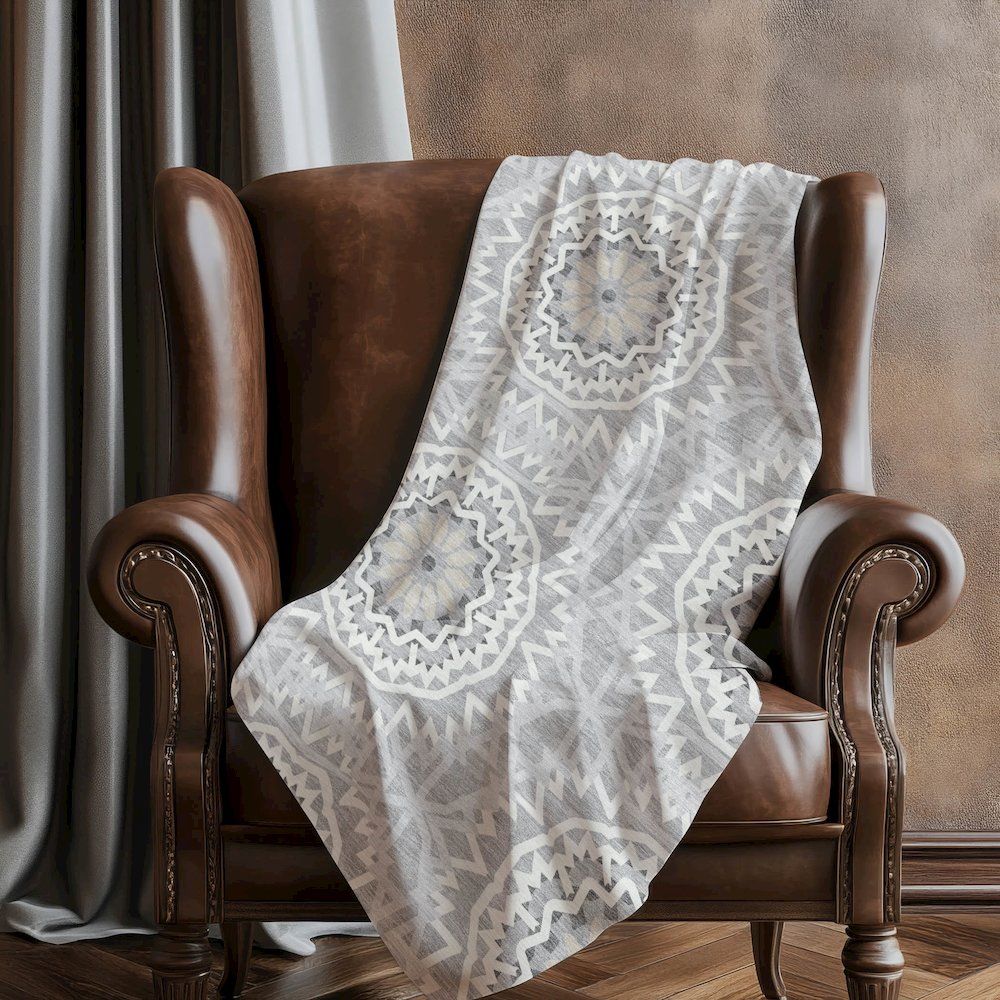 Premium Machine Washable ASB619 Gray 50" x 70" Sherpa Throw Blanket. Picture 5