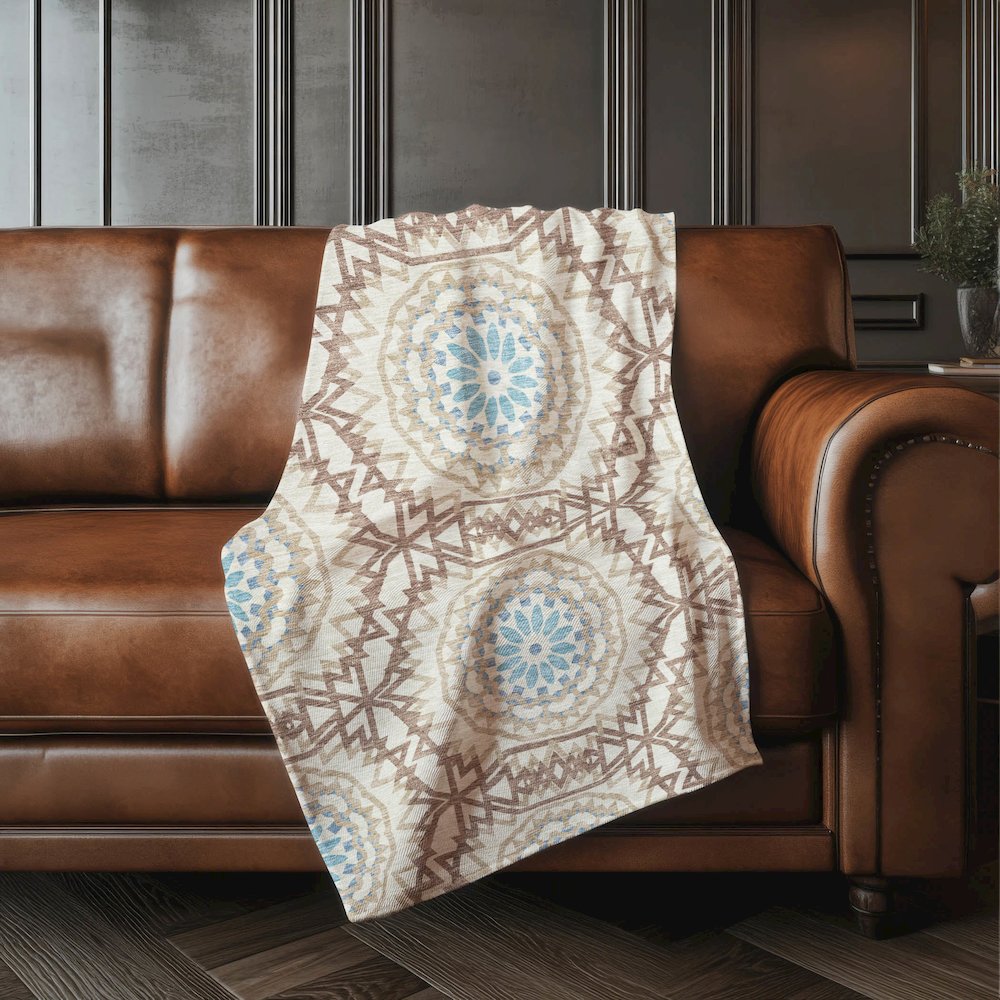 Premium Machine Washable ASB619 Khaki 50" x 70" Sherpa Throw Blanket. Picture 4