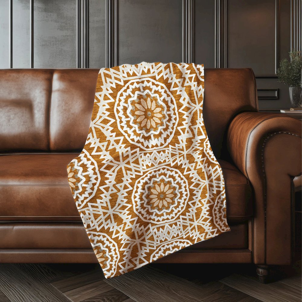 Premium Machine Washable ASB619 Paprika 50" x 70" Sherpa Throw Blanket. Picture 4