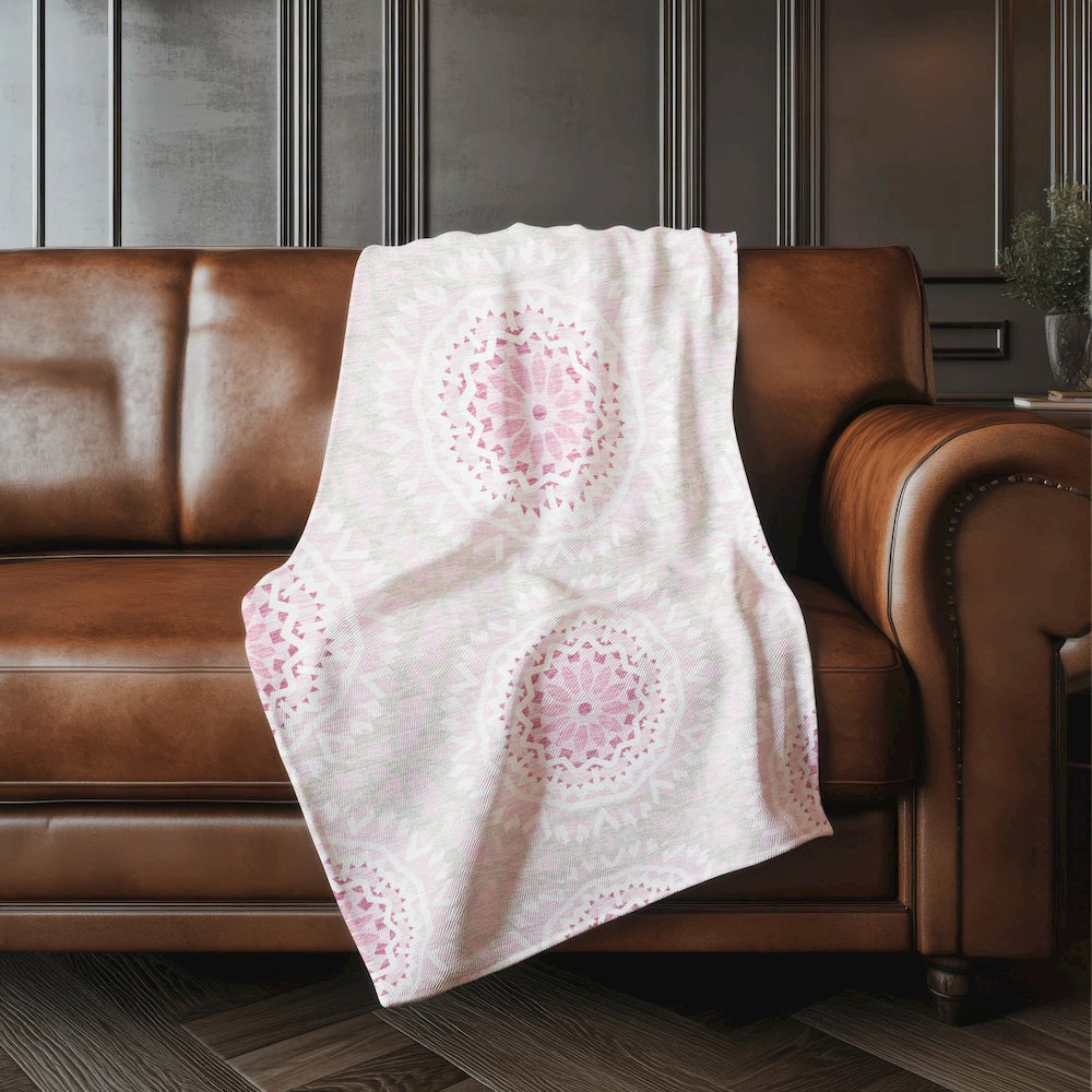 Premium Machine Washable ASB619 Pink 50" x 70" Sherpa Throw Blanket. Picture 4
