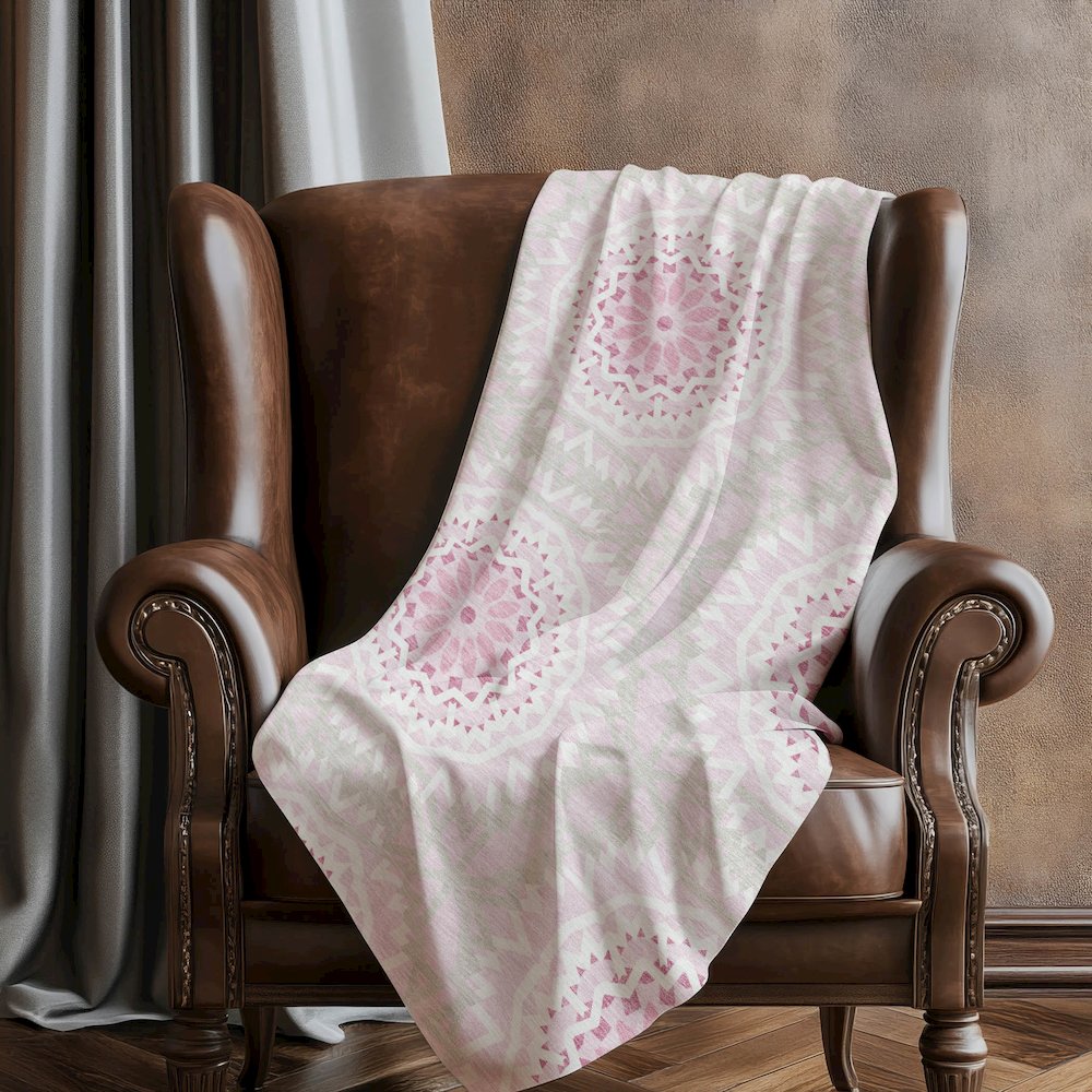Premium Machine Washable ASB619 Pink 50" x 70" Sherpa Throw Blanket. Picture 5