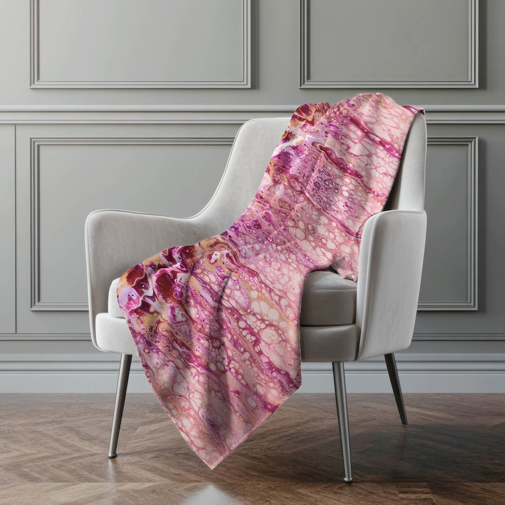 Premium Machine Washable ASB61 Berry 50" x 70" Sherpa Throw Blanket. Picture 5