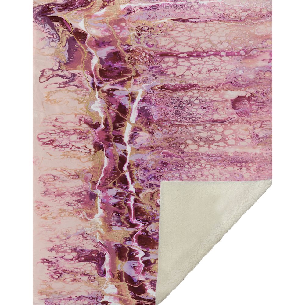 Premium Machine Washable ASB61 Berry 50" x 70" Sherpa Throw Blanket. Picture 1