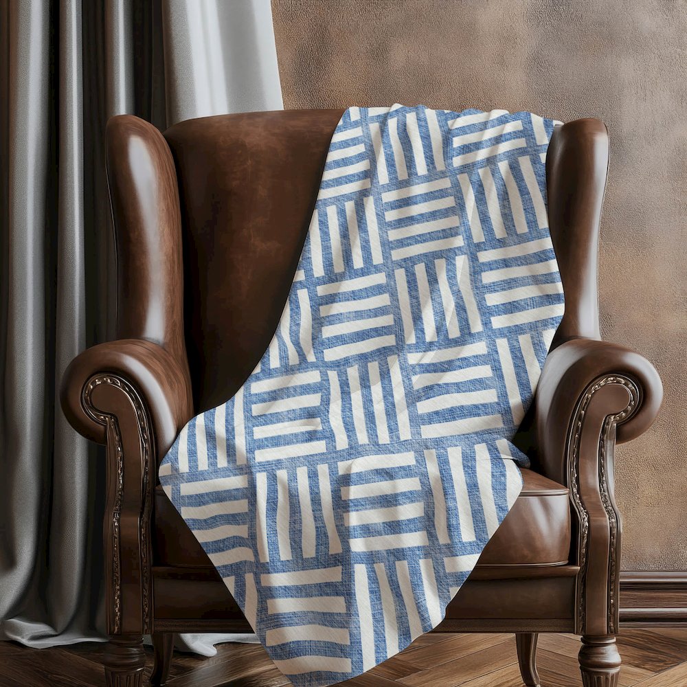 Premium Machine Washable ASB620 Blue 50" x 70" Sherpa Throw Blanket. Picture 5