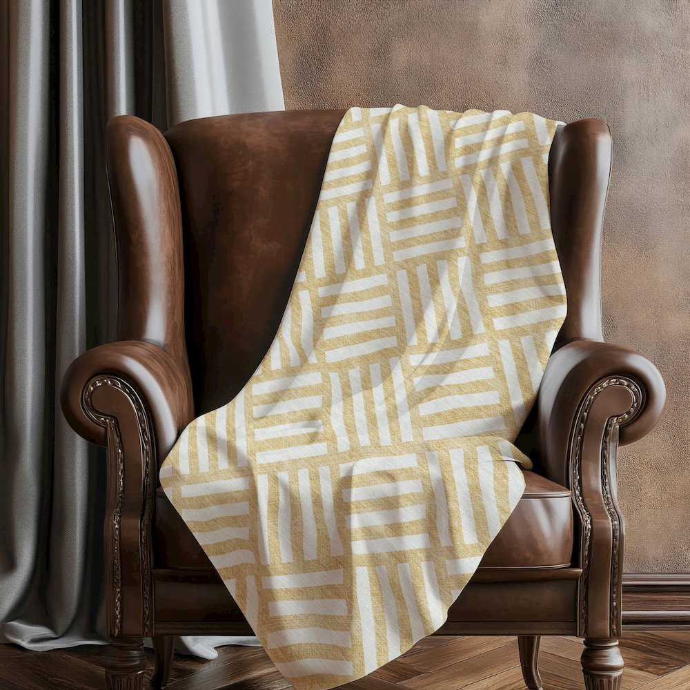 Premium Machine Washable ASB620 Gold 50" x 70" Sherpa Throw Blanket. Picture 5