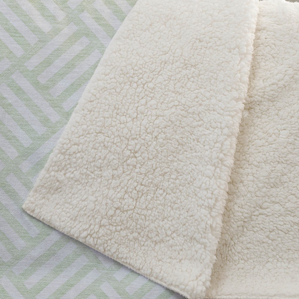 Premium Machine Washable ASB620 Mint 50" x 70" Sherpa Throw Blanket. Picture 2