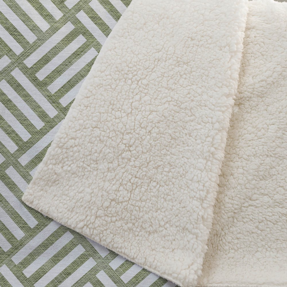 Premium Machine Washable ASB620 Olive 50" x 70" Sherpa Throw Blanket. Picture 2