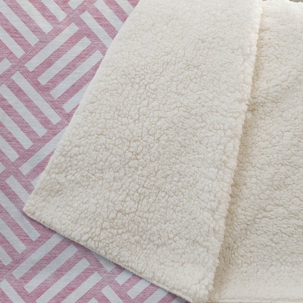 Premium Machine Washable ASB620 Pink 50" x 70" Sherpa Throw Blanket. Picture 2