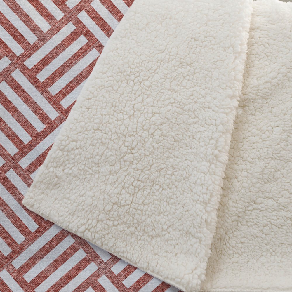 Premium Machine Washable ASB620 Red 50" x 70" Sherpa Throw Blanket. Picture 2