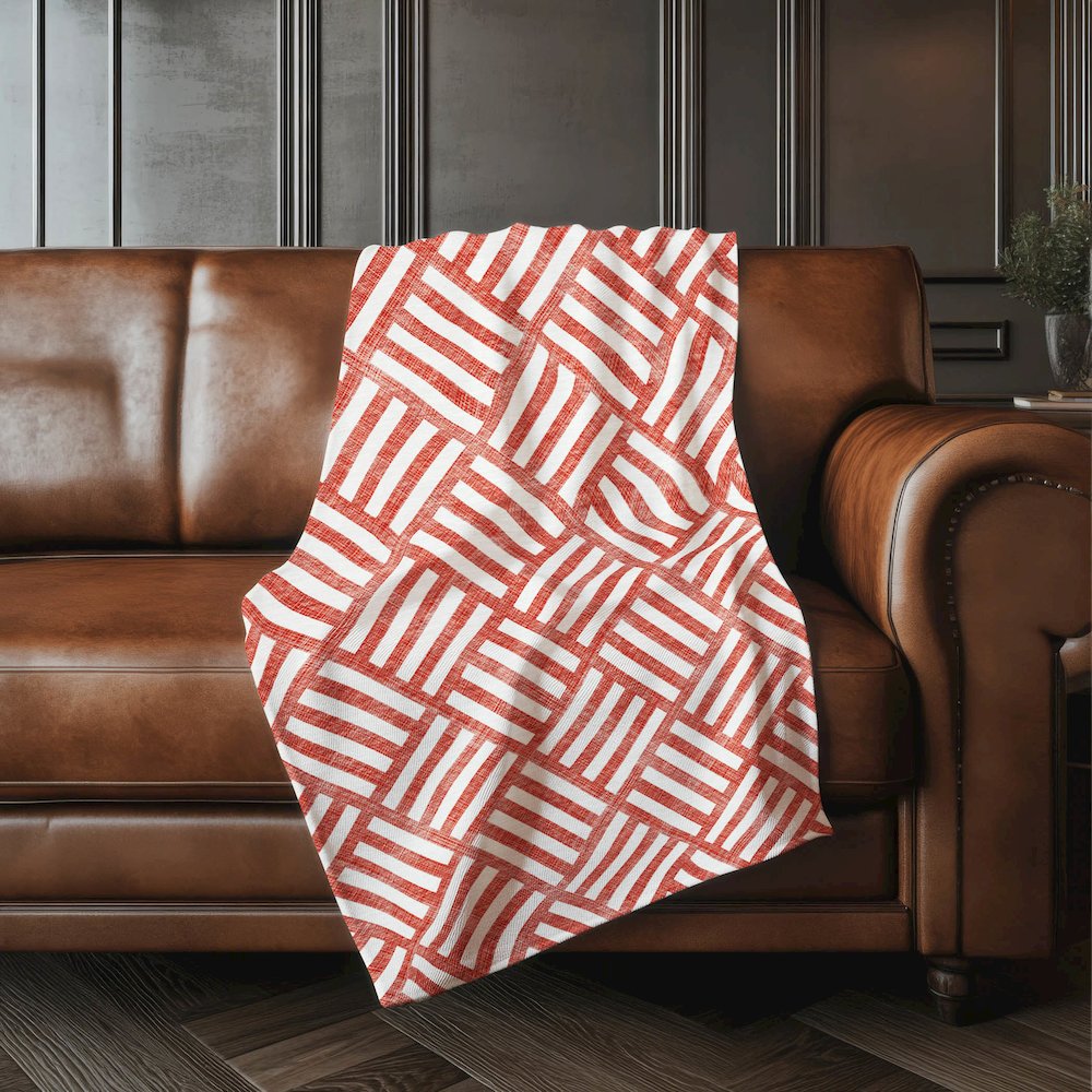 Premium Machine Washable ASB620 Red 50" x 70" Sherpa Throw Blanket. Picture 4