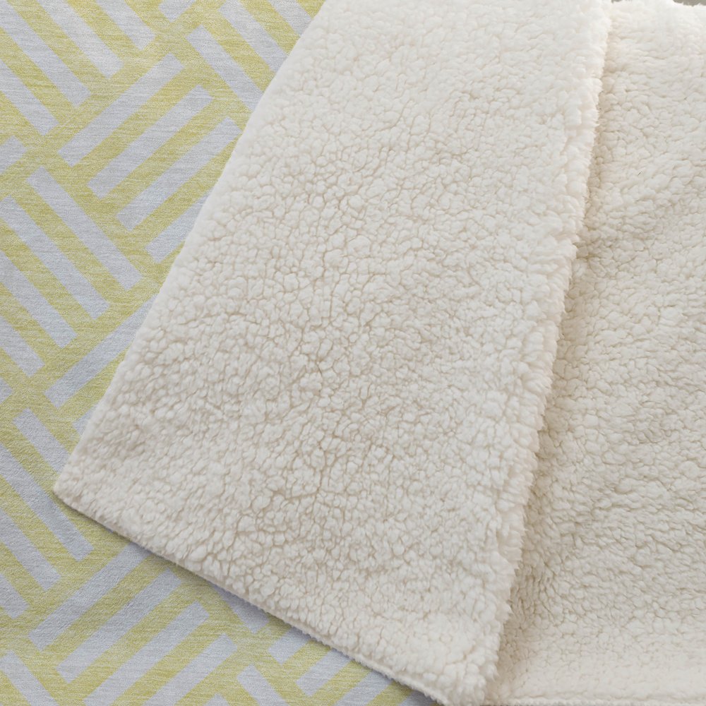 Premium Machine Washable ASB620 Yellow 50" x 70" Sherpa Throw Blanket. Picture 2