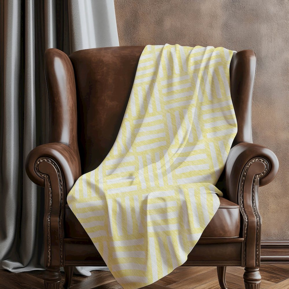 Premium Machine Washable ASB620 Yellow 50" x 70" Sherpa Throw Blanket. Picture 5