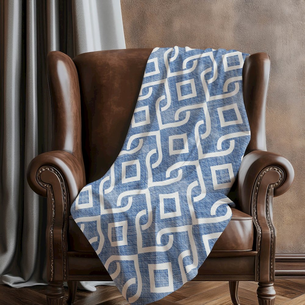 Premium Machine Washable ASB621 Blue 50" x 70" Sherpa Throw Blanket. Picture 5