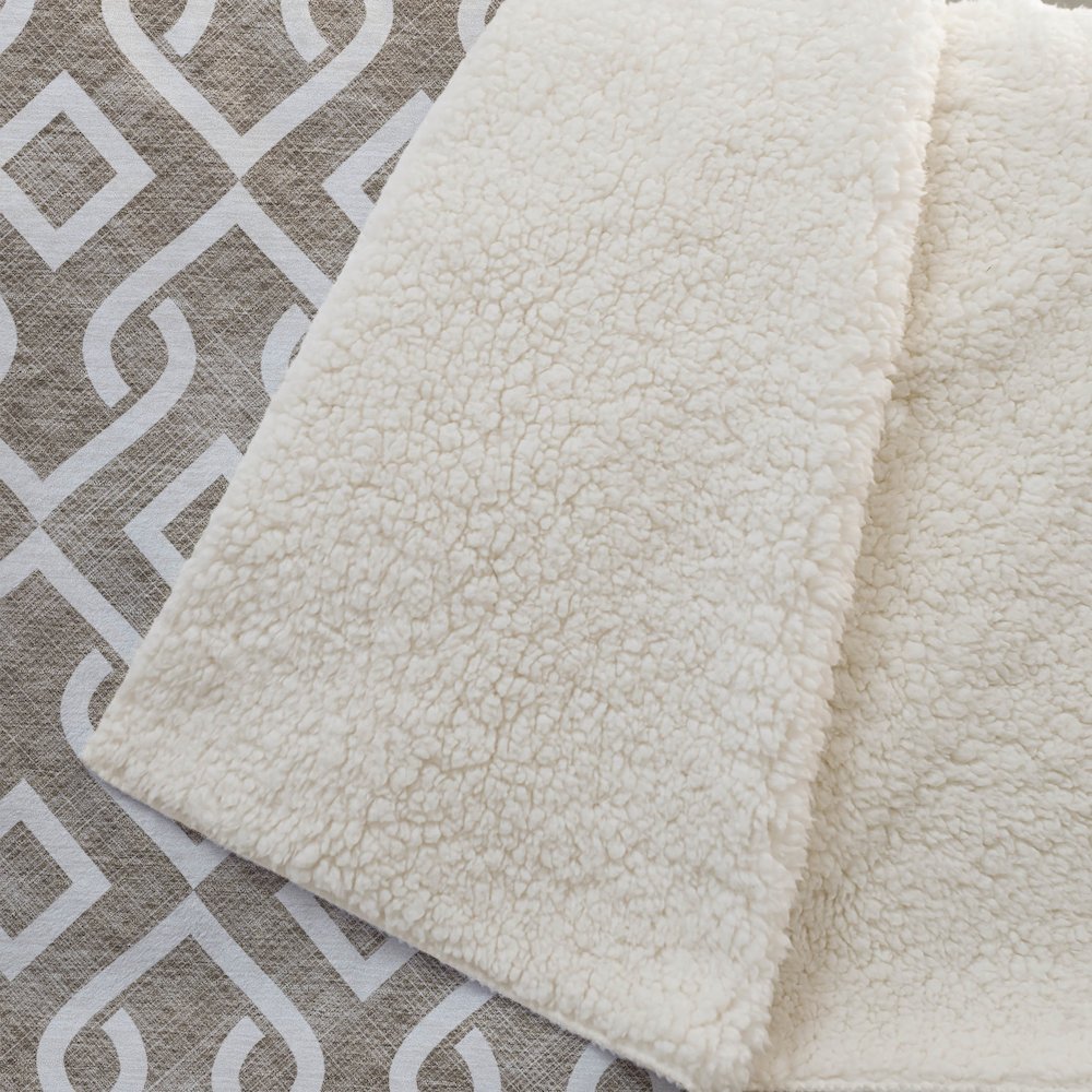 Premium Machine Washable ASB621 Brown 50" x 70" Sherpa Throw Blanket. Picture 2