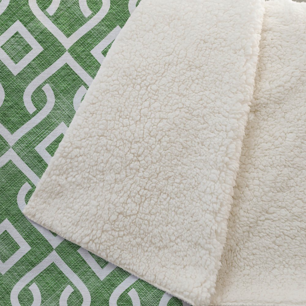 Premium Machine Washable ASB621 Emerald 50" x 70" Sherpa Throw Blanket. Picture 2