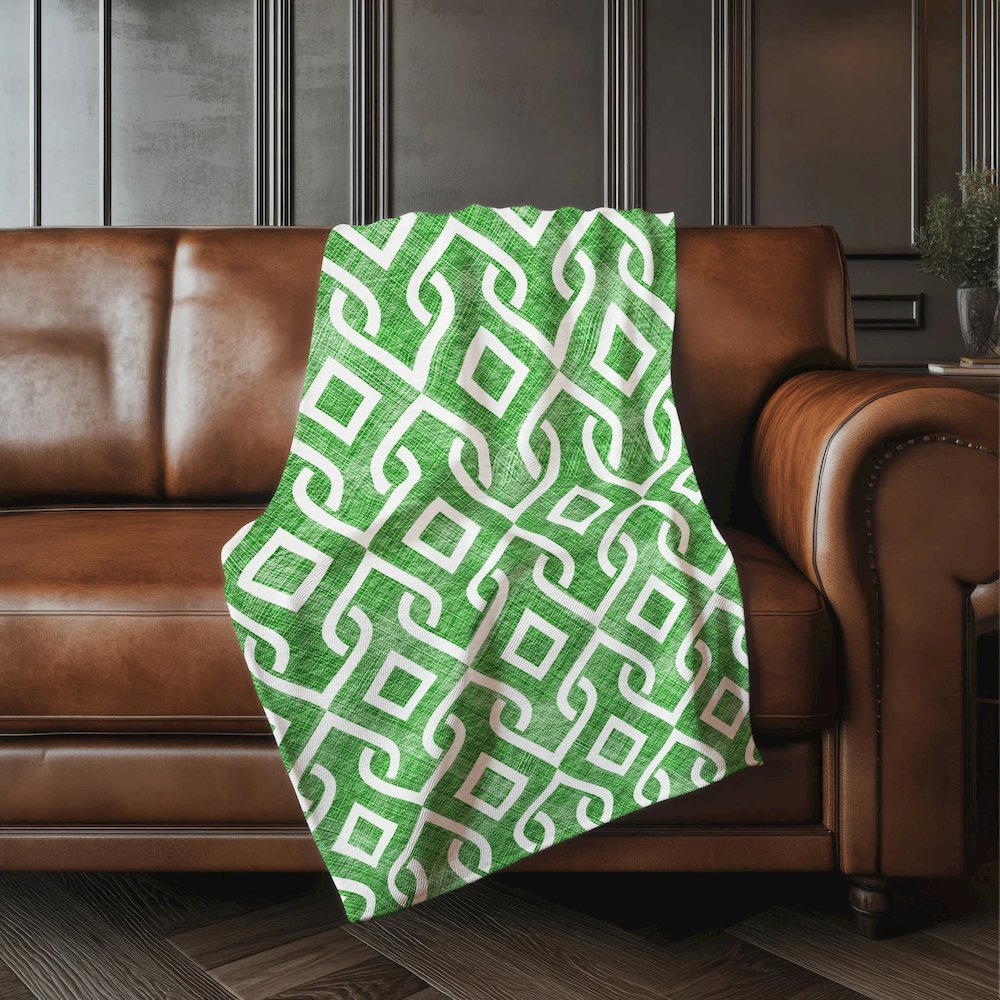 Premium Machine Washable ASB621 Emerald 50" x 70" Sherpa Throw Blanket. Picture 4