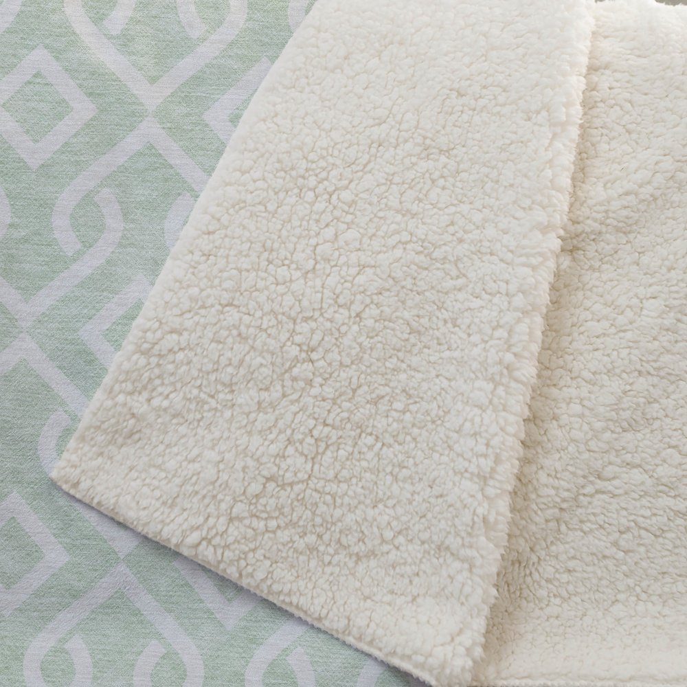Premium Machine Washable ASB621 Mint 50" x 70" Sherpa Throw Blanket. Picture 2