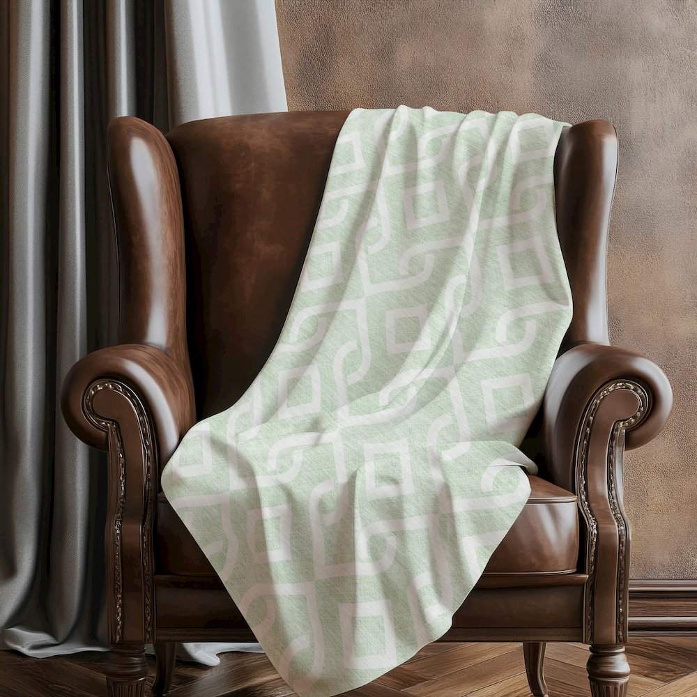 Premium Machine Washable ASB621 Mint 50" x 70" Sherpa Throw Blanket. Picture 5