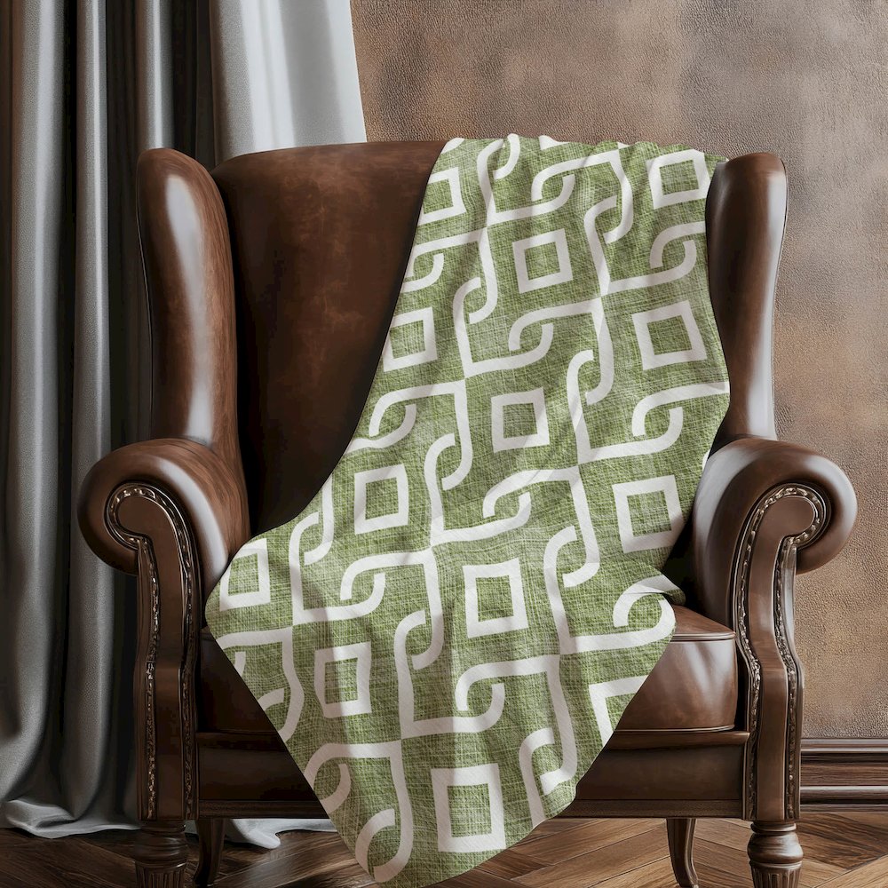 Premium Machine Washable ASB621 Olive 50" x 70" Sherpa Throw Blanket. Picture 5