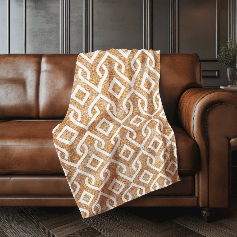 Premium Machine Washable ASB621 Paprika 50" x 70" Sherpa Throw Blanket. Picture 4
