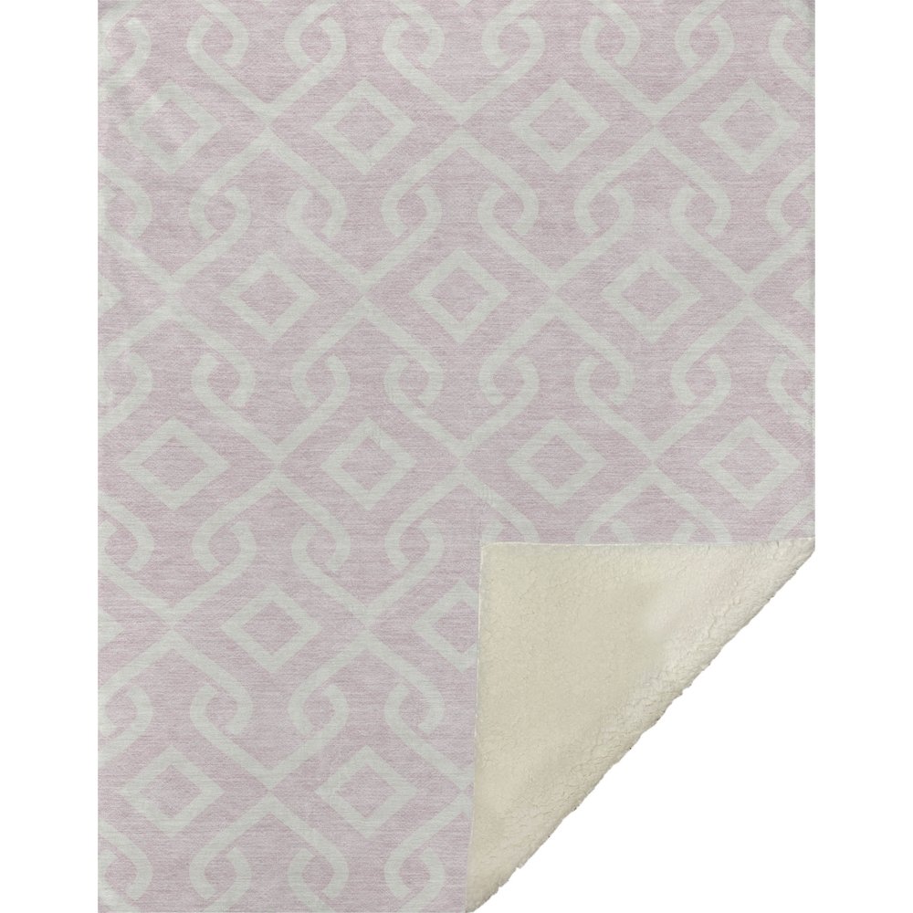 Premium Machine Washable ASB621 Pink 50" x 70" Sherpa Throw Blanket. Picture 1