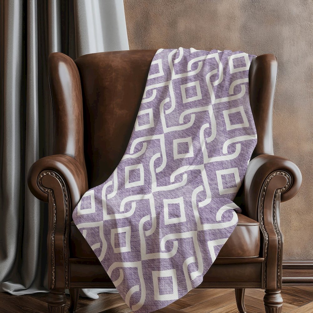 Premium Machine Washable ASB621 Purple 50" x 70" Sherpa Throw Blanket. Picture 5