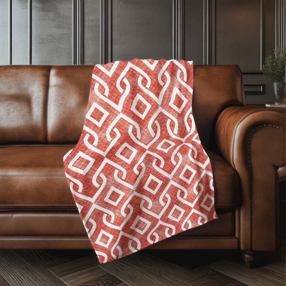 Premium Machine Washable ASB621 Red 50" x 70" Sherpa Throw Blanket. Picture 4