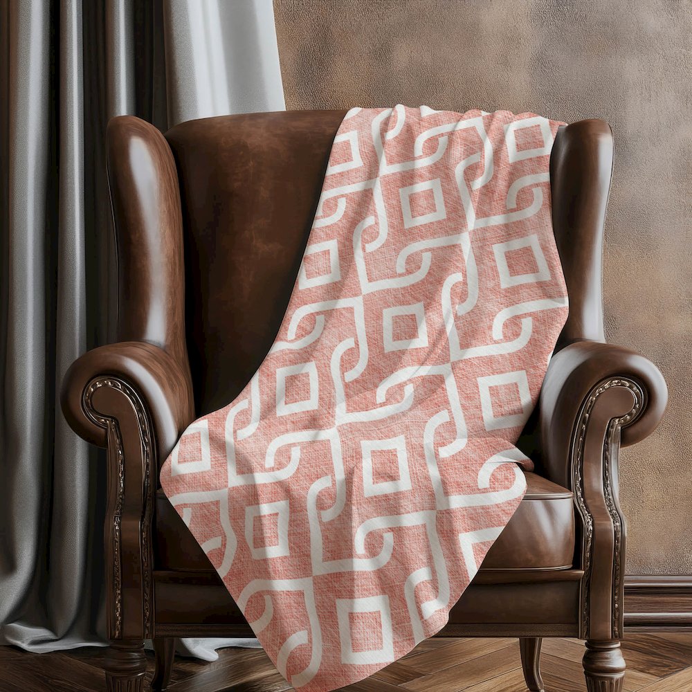 Premium Machine Washable ASB621 Salmon 50" x 70" Sherpa Throw Blanket. Picture 5