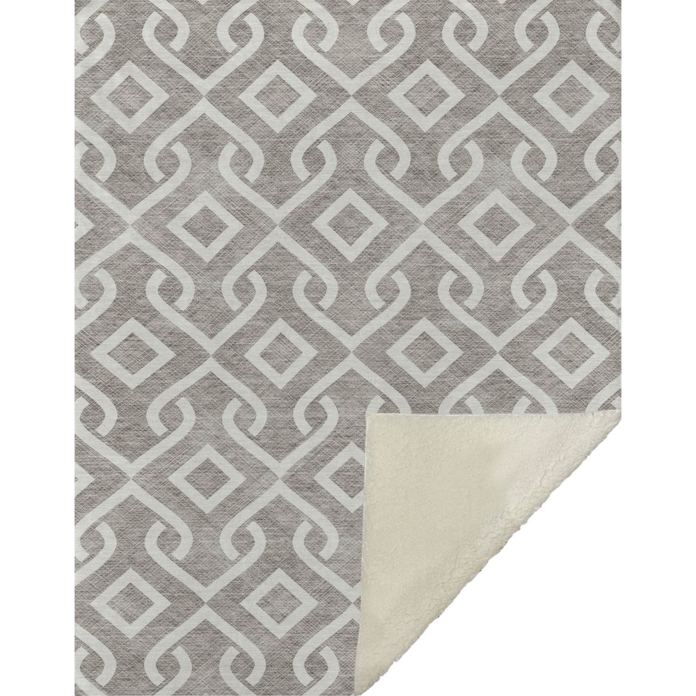 Premium Machine Washable ASB621 Taupe 50" x 70" Sherpa Throw Blanket. Picture 1