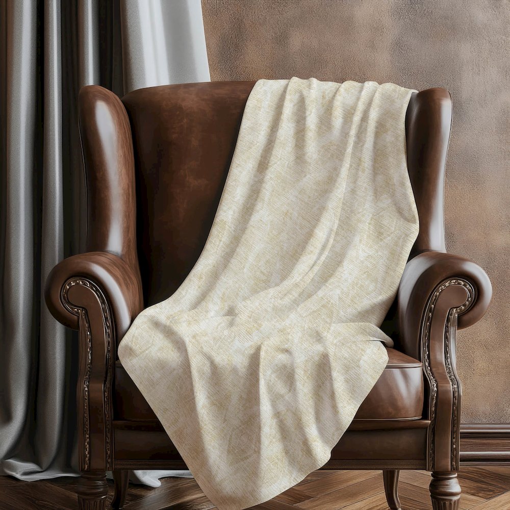Premium Machine Washable ASB622 Beige 50" x 70" Sherpa Throw Blanket. Picture 5