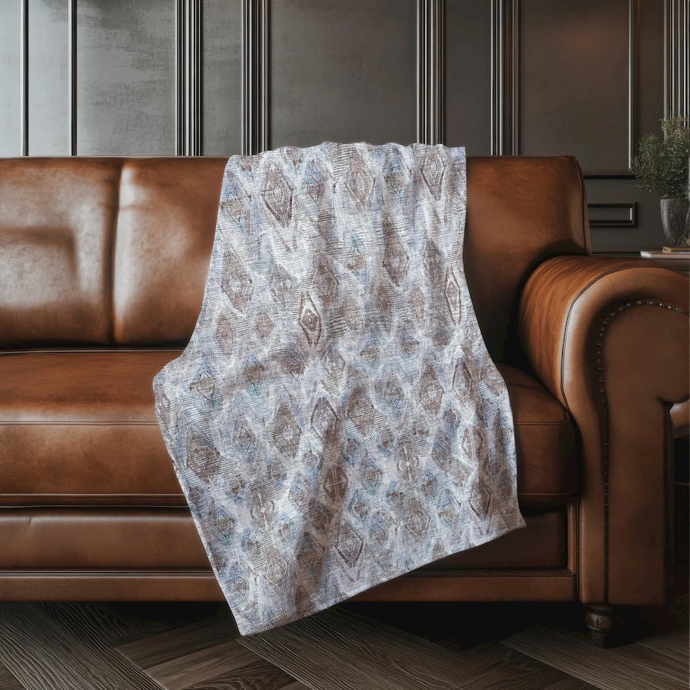 Premium Machine Washable ASB622 Blue 50" x 70" Sherpa Throw Blanket. Picture 4