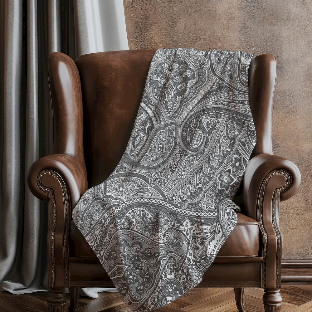 Premium Machine Washable ASB623 Gray 50" x 70" Sherpa Throw Blanket. Picture 5